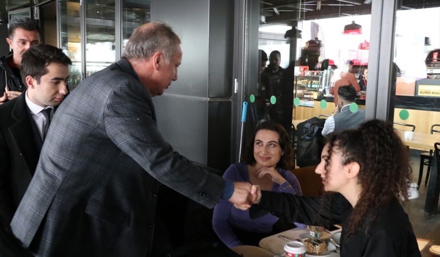 Memleket Partisi Genel Başkanı İnce, Kayseri'de esnaf ziyaretinde bulundu